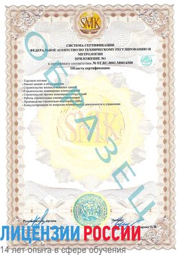 Образец сертификата соответствия (приложение) Борисоглебск Сертификат OHSAS 18001